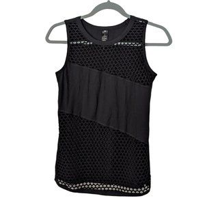 Yogalicious Black Mesh Tank Top